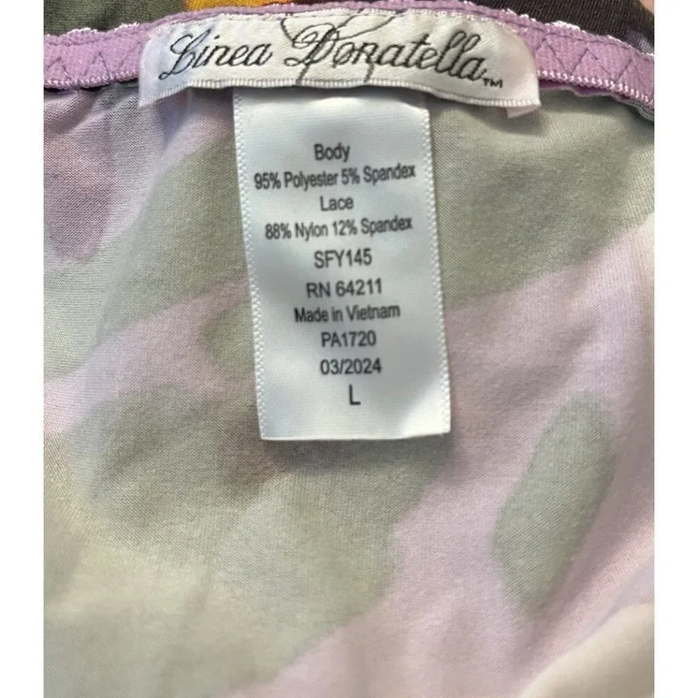 Womens Large XL Cami Top and Cropped Pajama Pants Set 2 Piece NWT Purple Floral - Picture 5 of 8